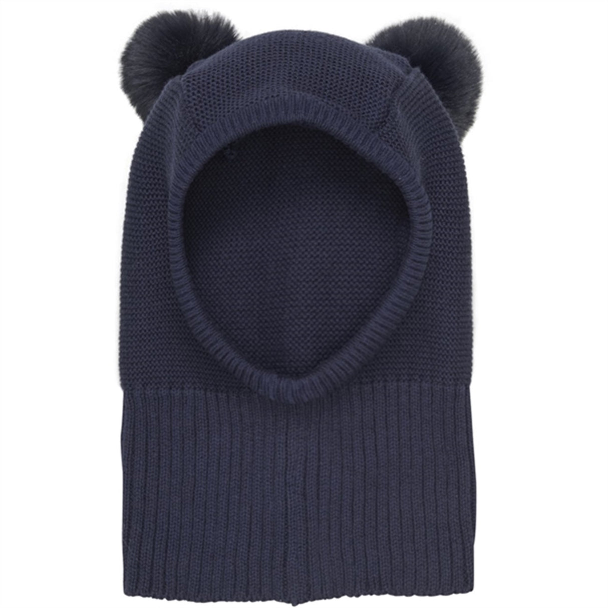 Huttelihut Elefanthue Strik m. Pompoms Navy