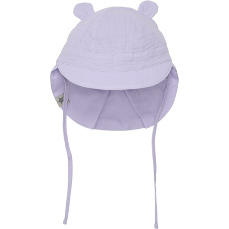 Huttelihut Muslin Orchid Petal Sommerhat m. Ører