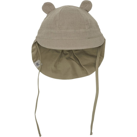 Huttelihut Muslin Silver Sage Sommerhat m. Ører