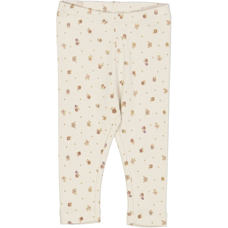 Wheat Chalk Flowers Jersey Leggings