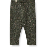 Wheat Black Coal Small Flowers Jersey Leggings Jules