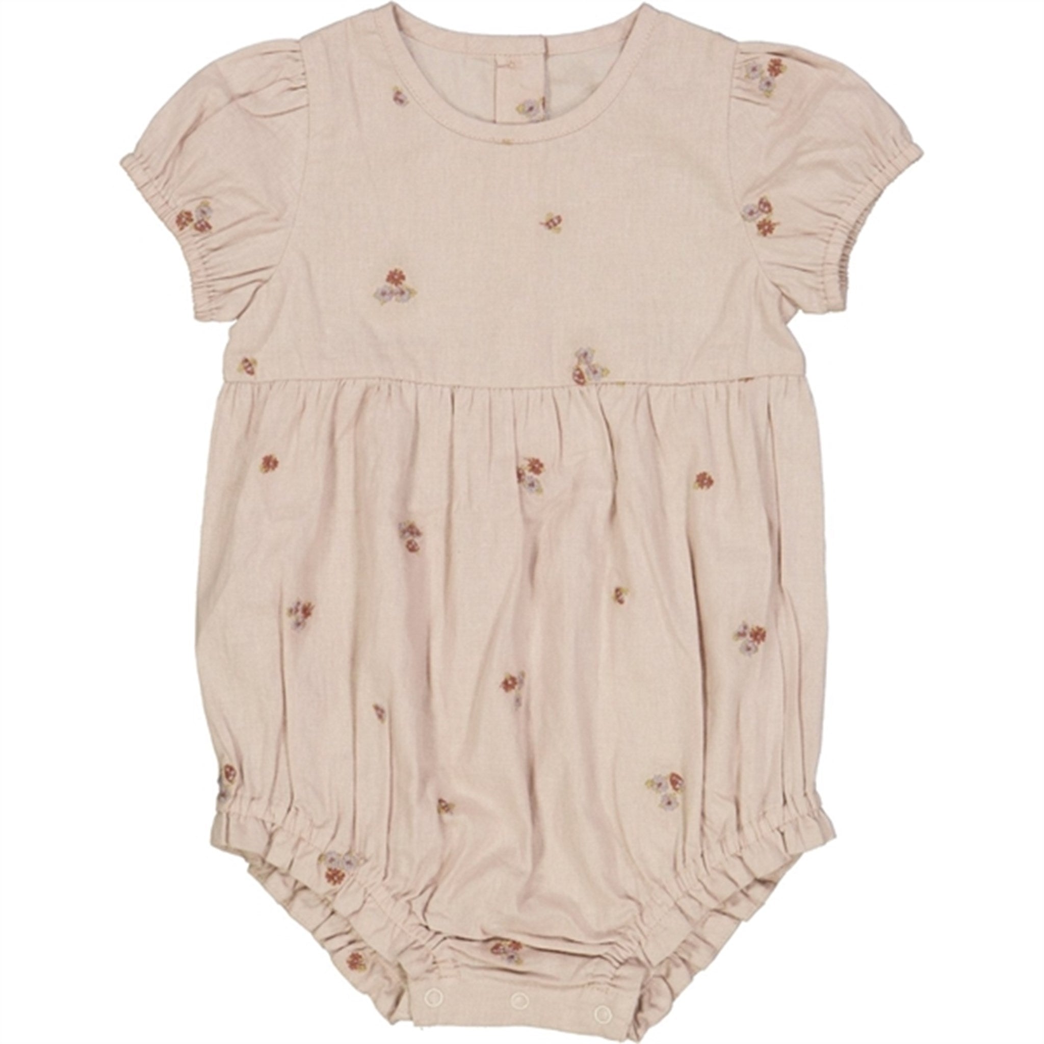 Wheat Embroidery Flowers Victoria Romper