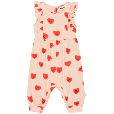 Molo Red Hearts_ Jersey Fallon Kortærmet Heldragt