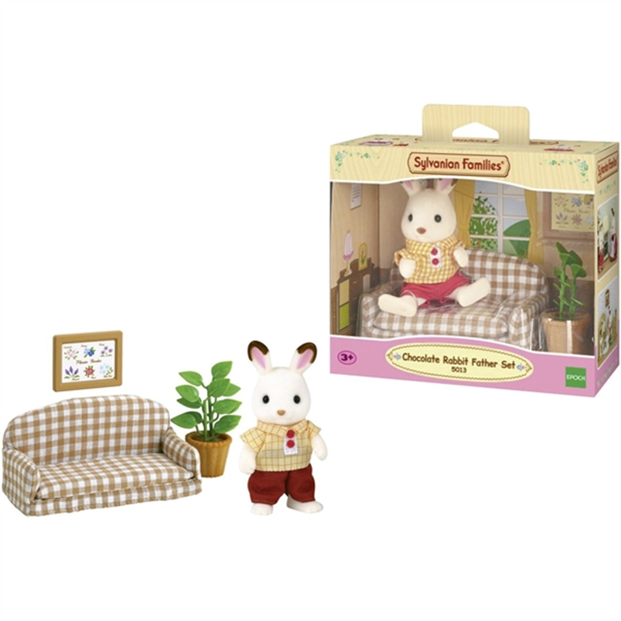 Sylvanian Families® Sæt Med Far Chokoladekanin (Sofa)