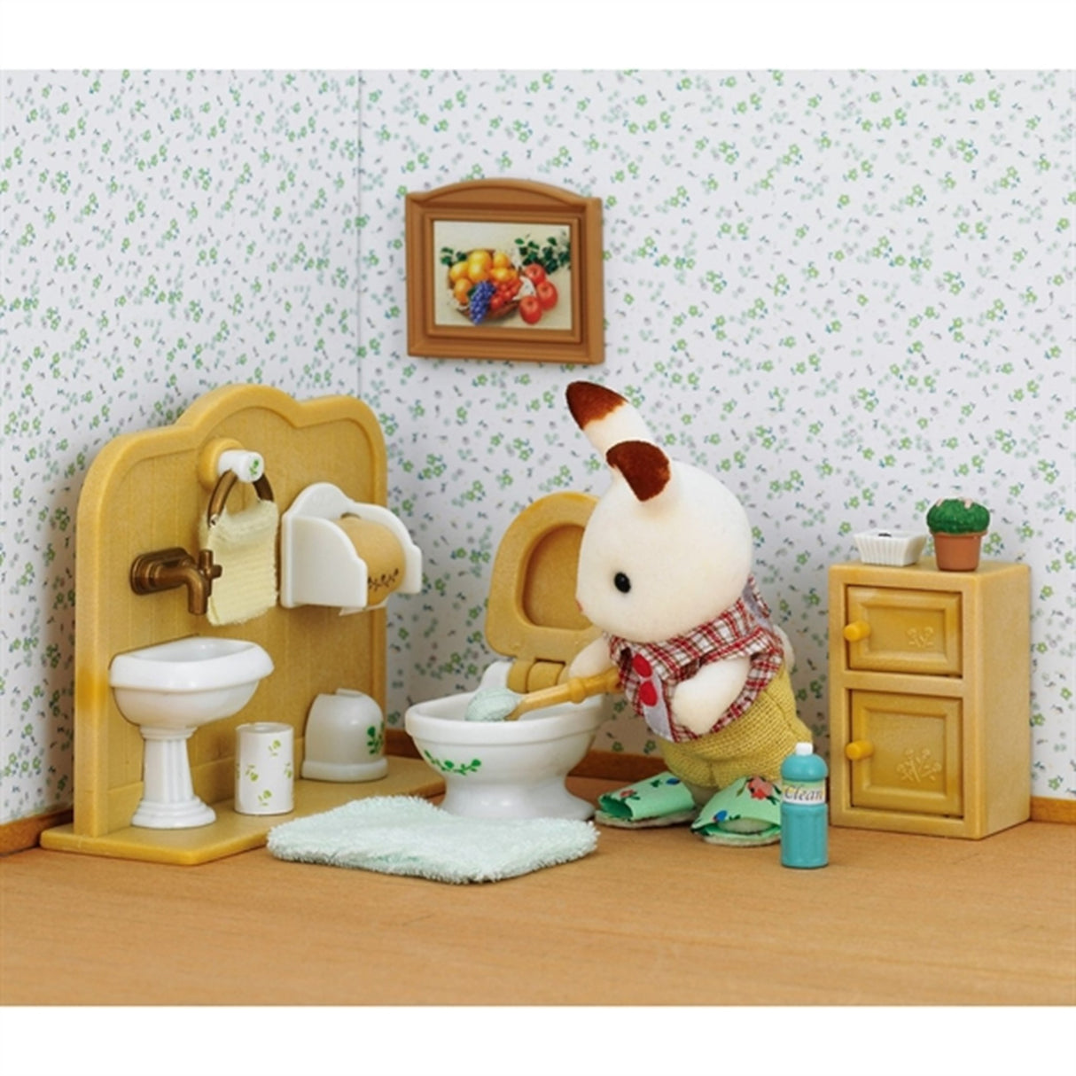 Sylvanian Families® Sæt Med Bror Chokoladekanin (Badeværelse)