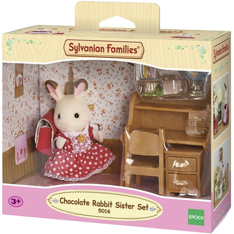 Sylvanian Families® Sæt Med Søster Chokoladekanin (Skrivebord)