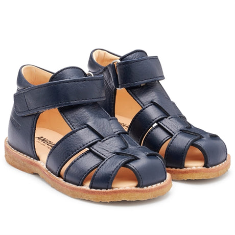 Angulus Begyndersandal M. Velcrolukning Navy