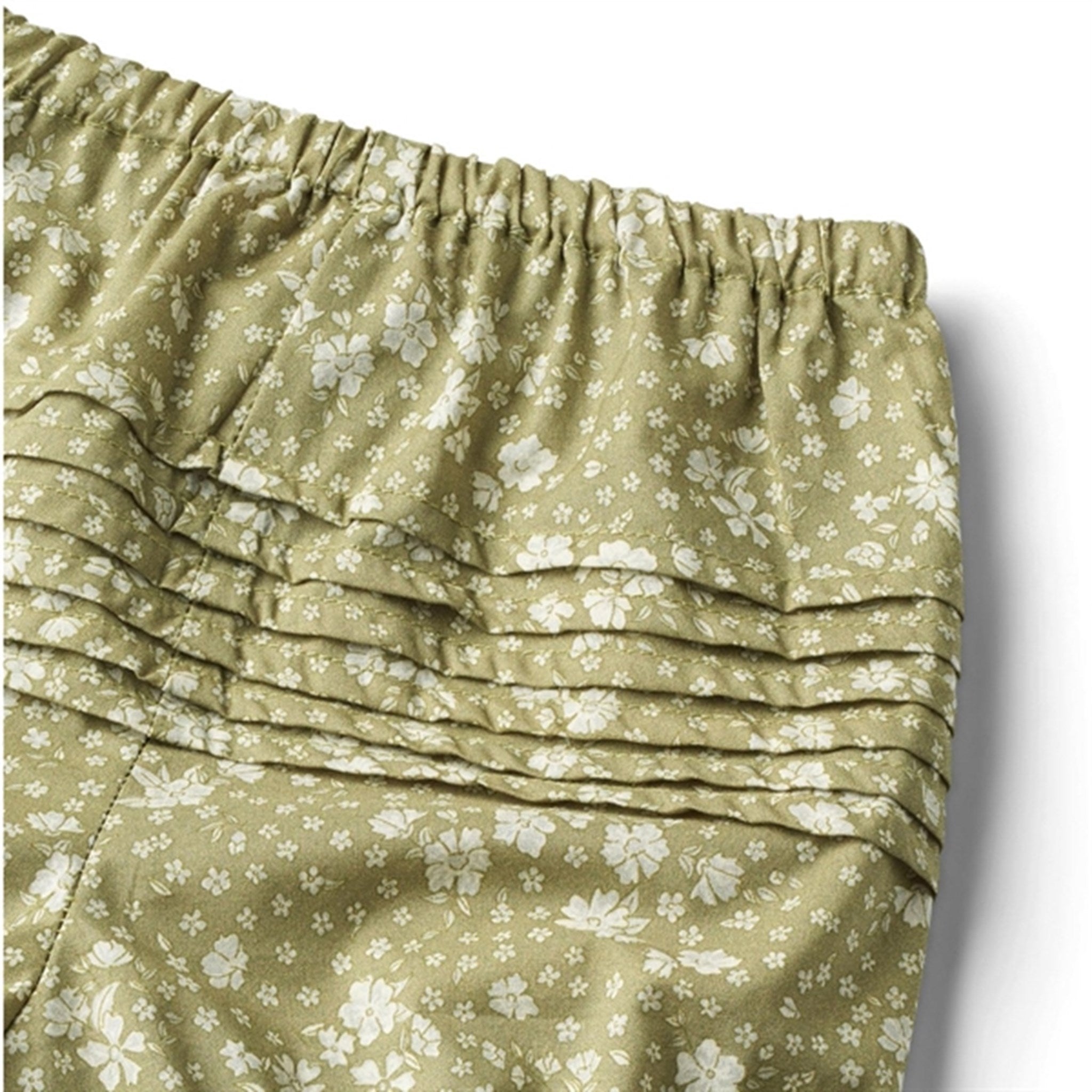 Wheat Green Flowers Nappy Bloomers Clarissa 3