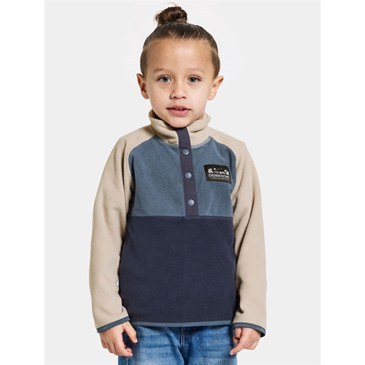 Didriksons Navy Monte Kids Fleece Jakke 2