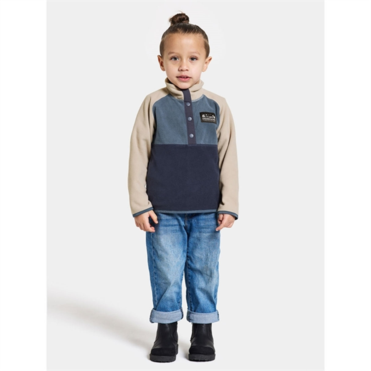 Didriksons Navy Monte Kids Fleece Jakke 7