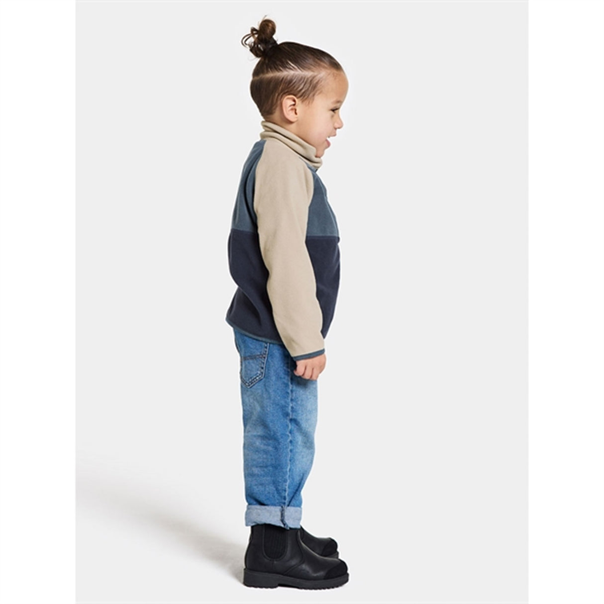 Didriksons Navy Monte Kids Fleece Jakke 4