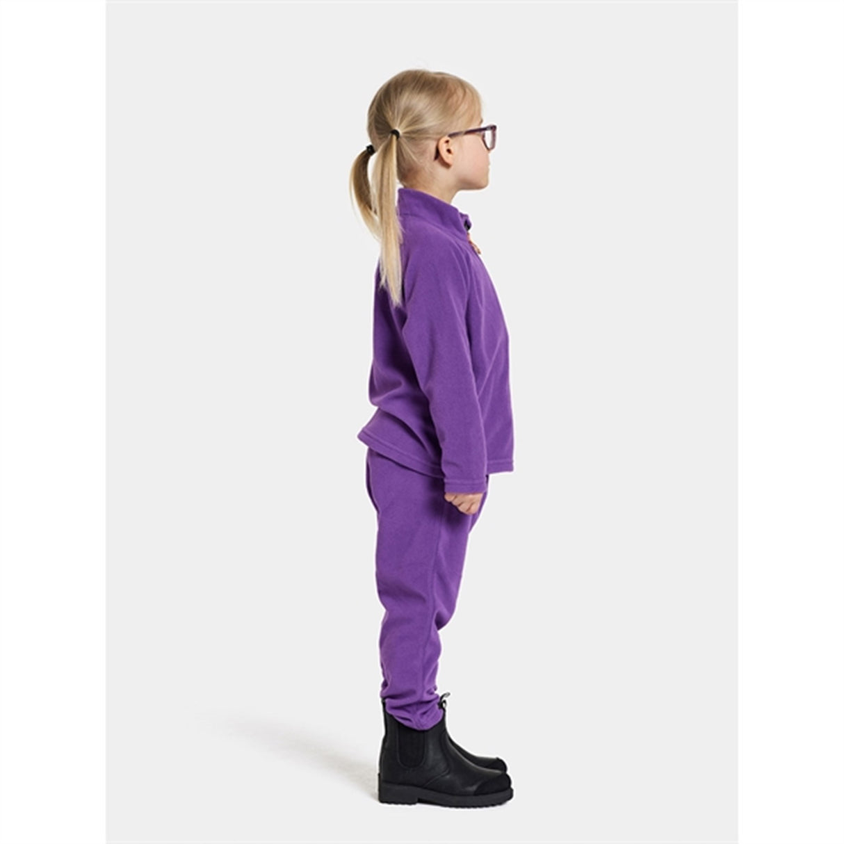 Didriksons Disco Purple Monte Kids Fleece Cardigan 4