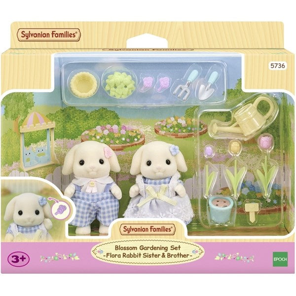 Sylvanian Families® Blomsterhavesæt - Flora Kanin Bror & Søster