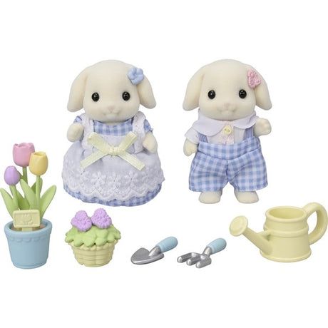 Sylvanian Families® Blomsterhavesæt - Flora Kanin Bror & Søster