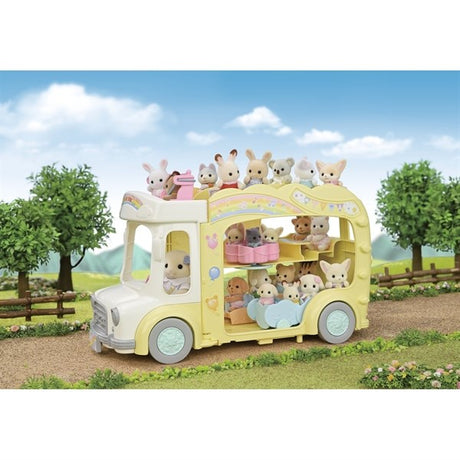 Sylvanian Families® Regnbue Sjov Børnehave Bus