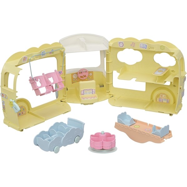 Sylvanian Families® Regnbue Sjov Børnehave Bus