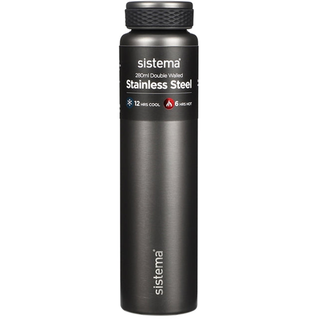 Sistema Stainless Steel Drikkedunk 280 ml Mørk Grå