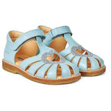 Angulus Hjerte Sandal M. Velcrolukning Mint/Mint Glitter