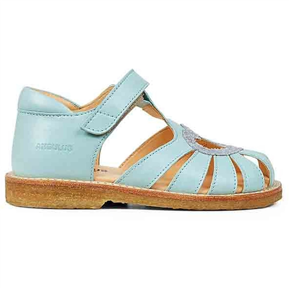 Angulus Hjerte Sandal M. Velcrolukning Mint/Mint Glitter 2