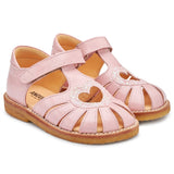 Angulus Hjerte Sandal M. Velcrolukning Rosa/Rosa Glitter