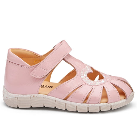 Angulus Hjerte Sandal M. Velcrolukning Rosa/Rosa Glitter 2