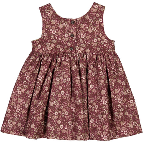 Wheat Mulberry Flowers Pinafore Wrinkles Kjole
