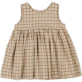 Wheat Golden Dove Check Pinafore Wrinkles Kjole