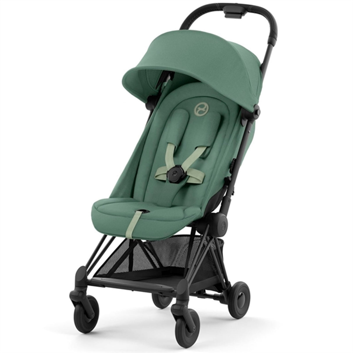 Cybex Coya Klapvogn Matt Black Leaf Green