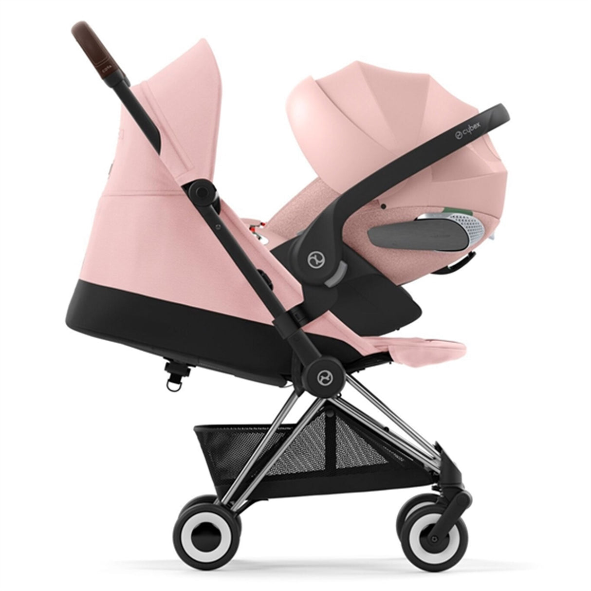 Cybex COYA Klapvogn Chrome Dark Brown Peach Pink 7