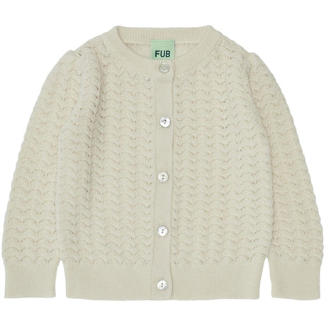 FUB Baby Pointelle Cardigan Ecru