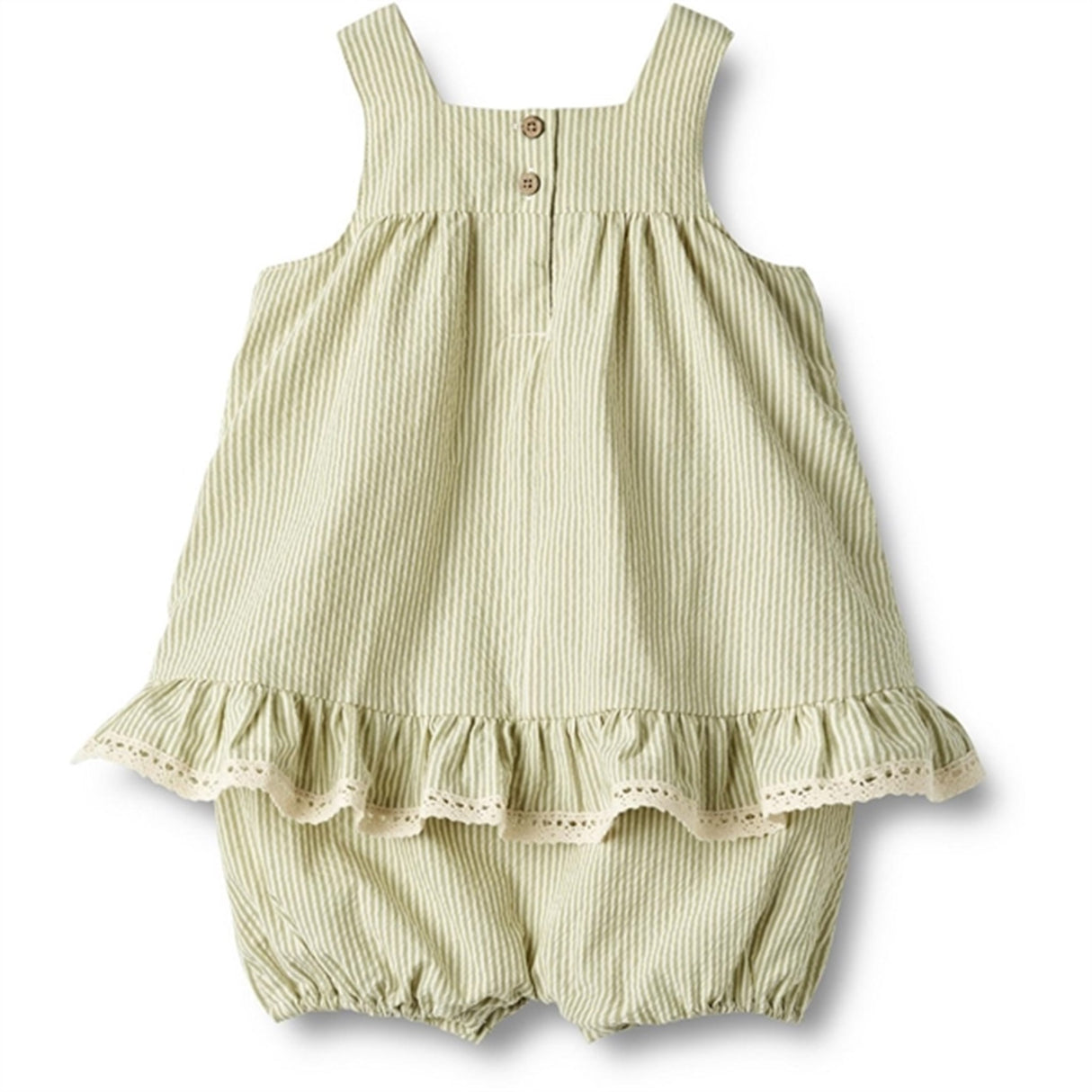 Wheat Green Stripe Kjole Suit Harriet