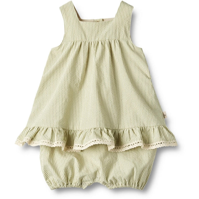 Wheat Green Stripe Kjole Suit Harriet