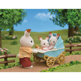 Sylvanian Families® Sæt Med Chokoladekanin-Tvillingerne (Barnevogn)