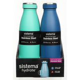 Sistema Stainless Steel Drikkedunk 500 ml Ocean Blue