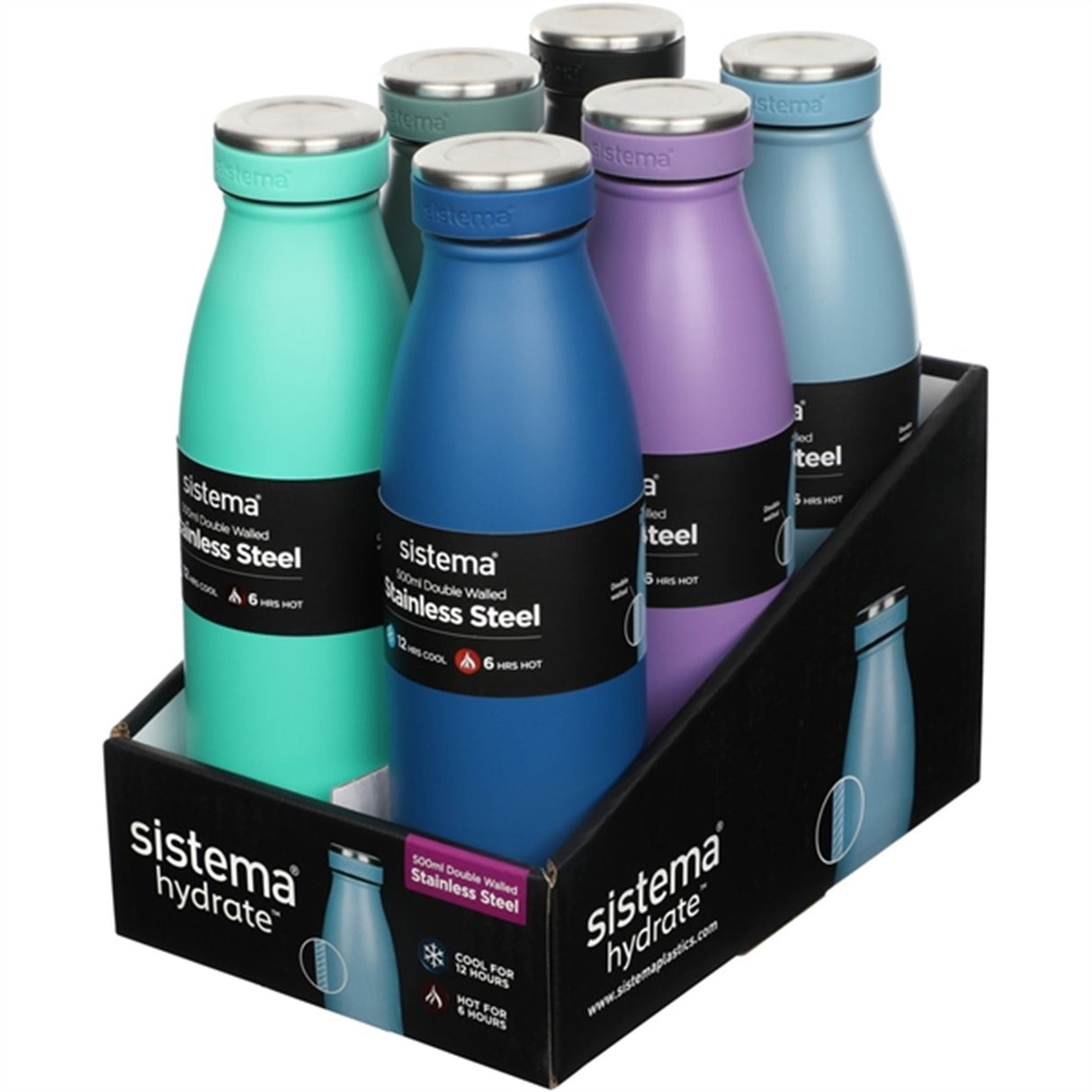 Sistema Stainless Steel Drikkedunk 500 ml Minty Teal