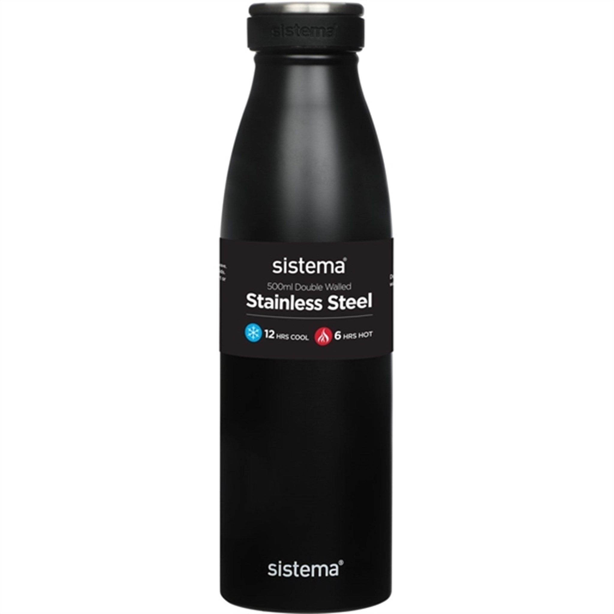 Sistema Stainless Steel Drikkedunk 500 ml Black