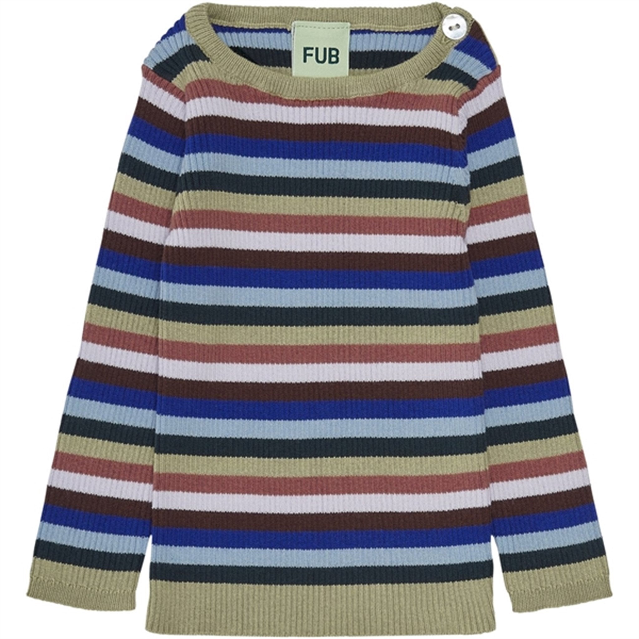FUB Baby Striped Rib Bluse Multi Stripe