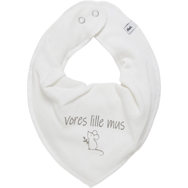 Pippi Bandana Hagesmæk m. Tekst Marshmallow White