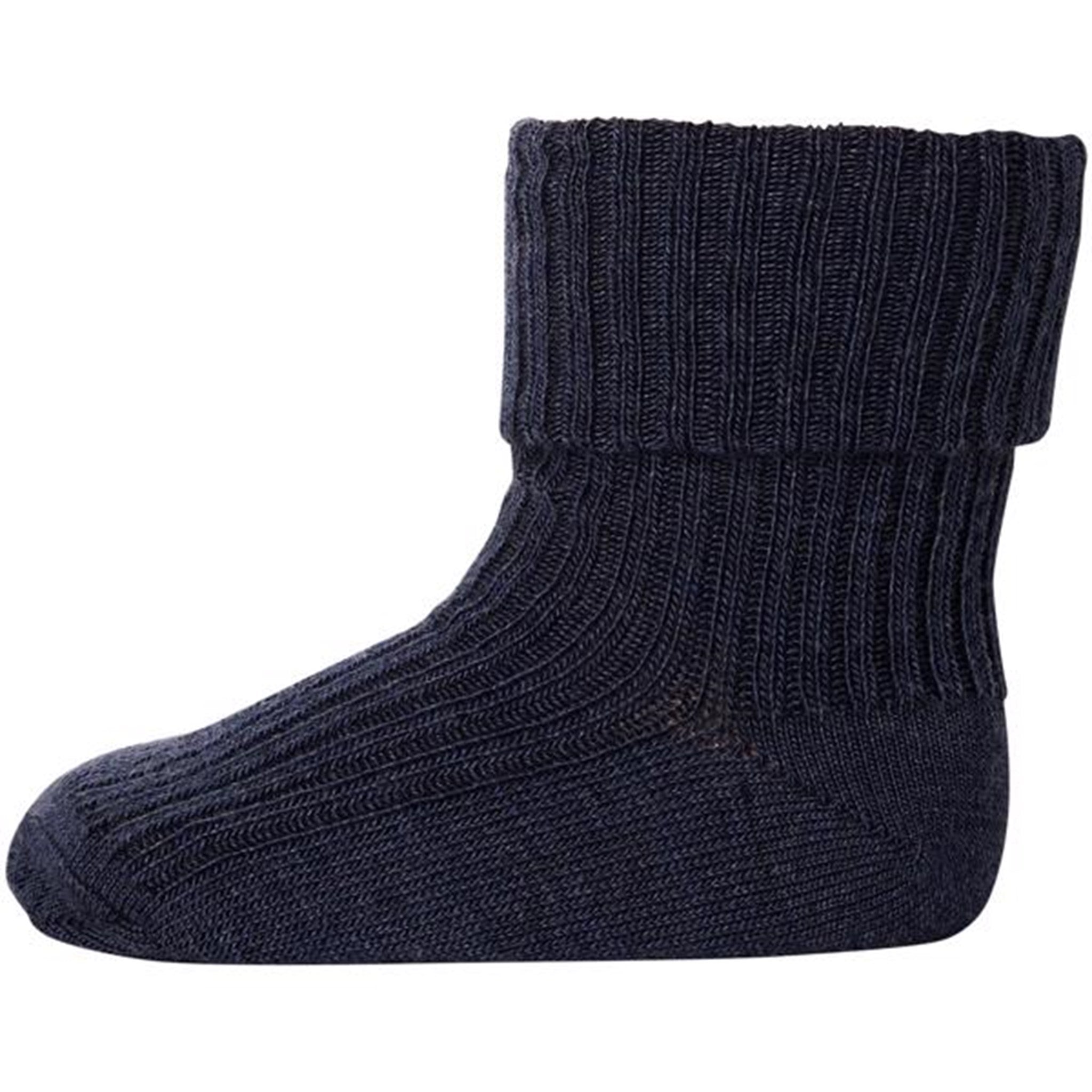 MP 589 Wool Socks Rib 498 Blue Melange