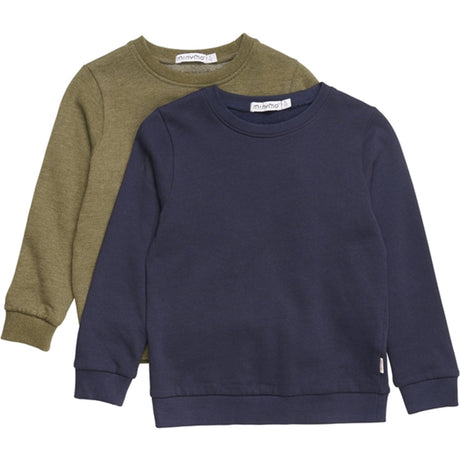 Minymo Dark Olive Sweatshirt 2-pak NOOS