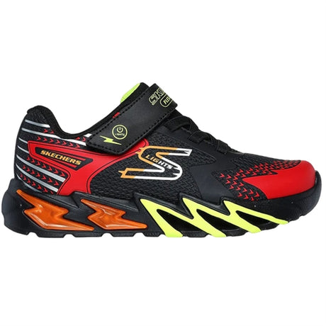 Skechers S-Lights Flex Glow Bolt Black Red 2