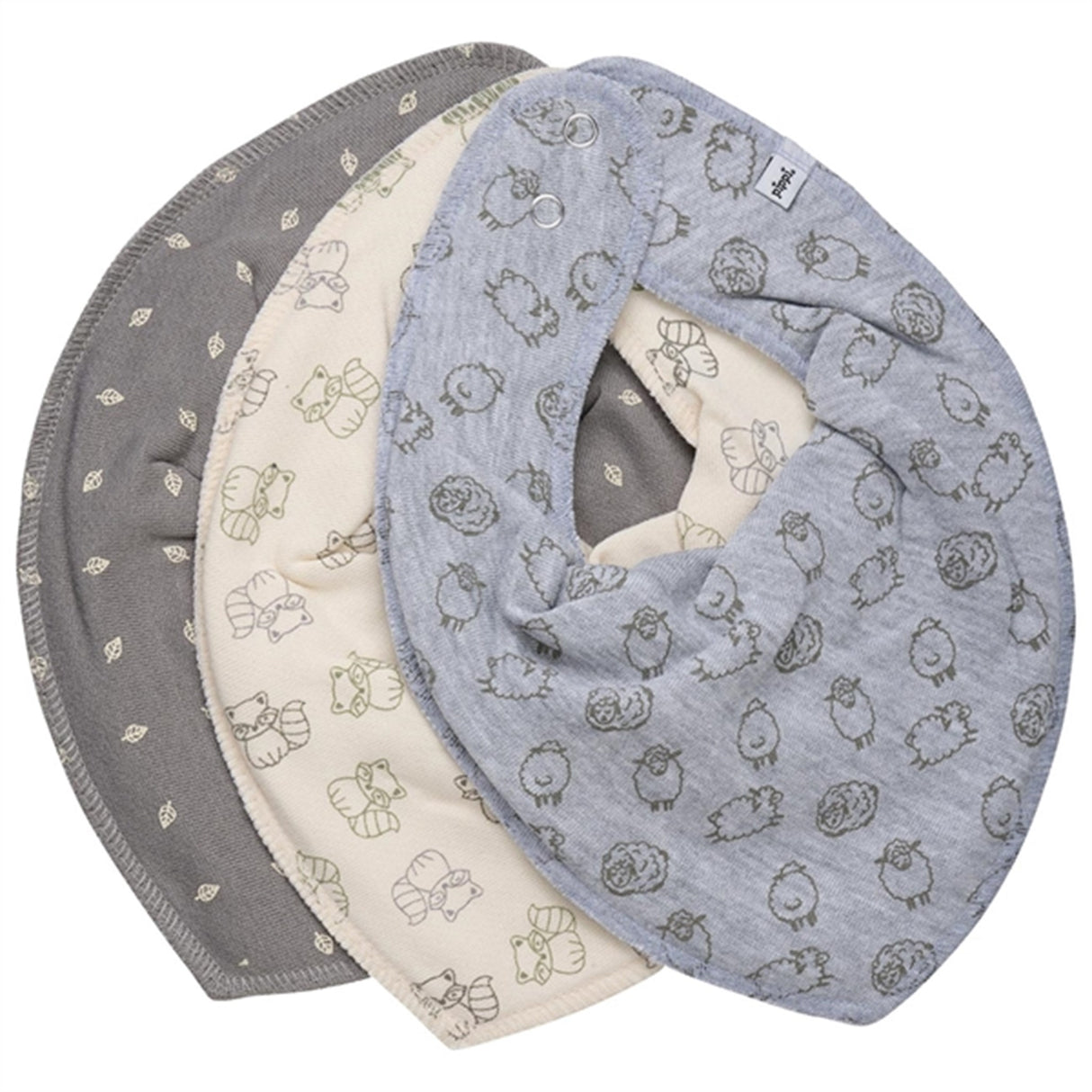 Pippi Bandana Hagesmæk 3-pak Grey Melange