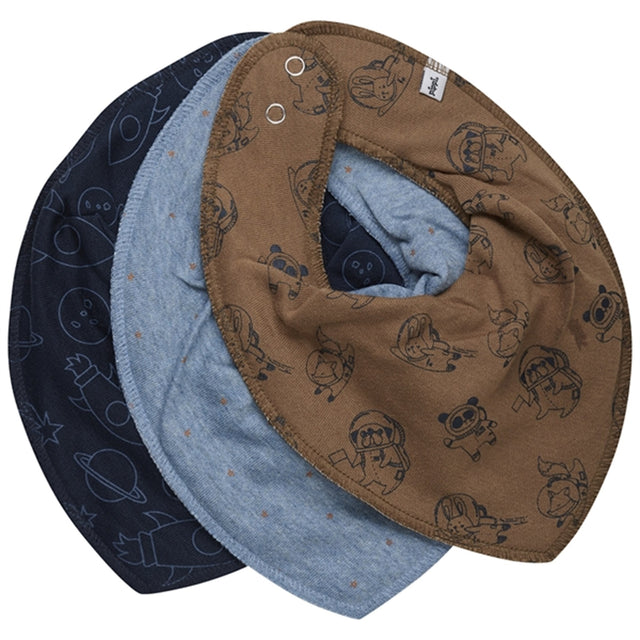 Pippi Bandana Hagesmæk 3-pak Ashley Blue