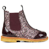 Angulus Chelsea Støvle Med Glitter Bordeaux/Bordeaux Glitter/Elastic 2