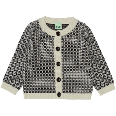 FUB Baby Nordic Cardigan Ecru/Dark Navy/Amber