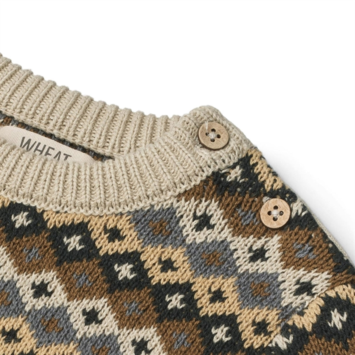 Wheat Multi Blue Elias Jacquard Pullover 2