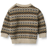 Wheat Multi Blue Elias Jacquard Pullover 3