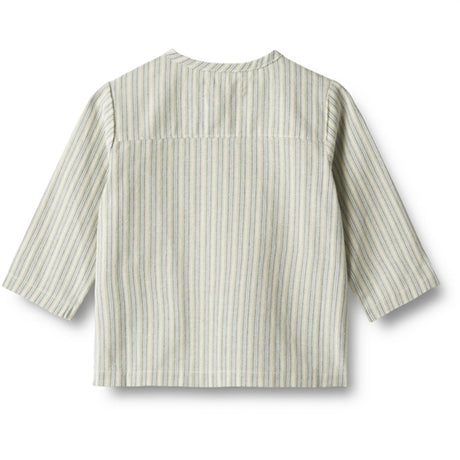 Wheat Aquablue Stripe Skjorte Bjørk 2