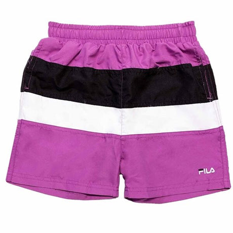 Fila Bela Purple Cactus Flower Black Bright White Badeshorts