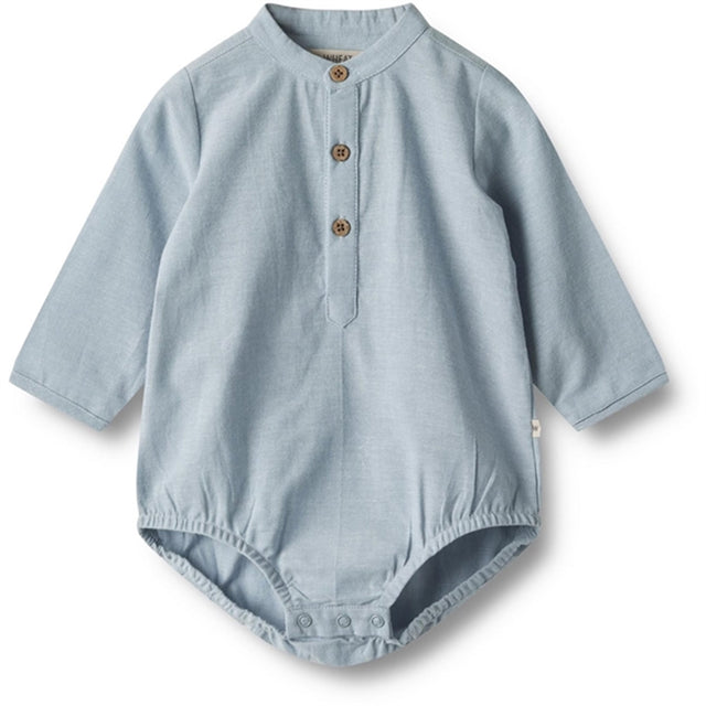 Wheat Blue Waves Romper Skjorte Victor